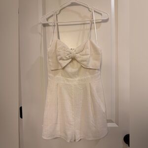 Altar'd State White Bow Romper